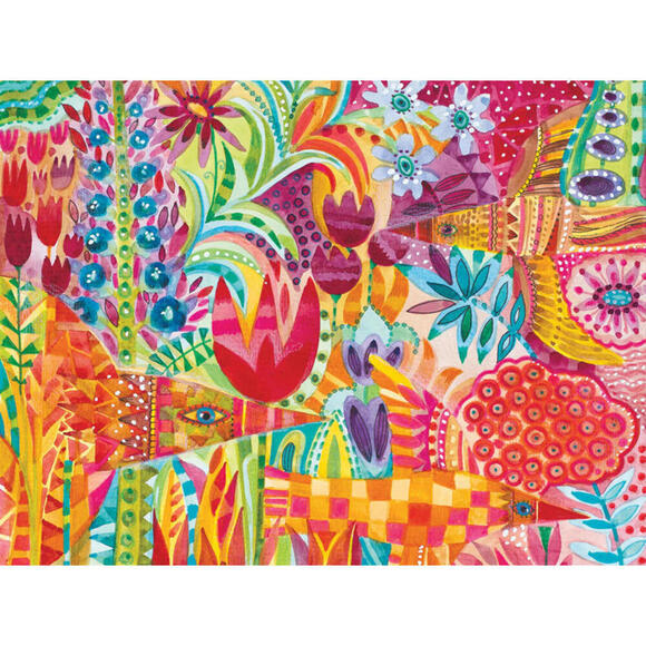 Vibrant Floral Canvas Wall Art - "Flowers 2" by Oxana Zaika - Picture 3 of 6